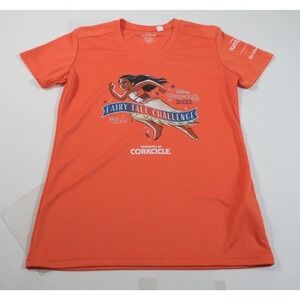 RunDisney Shirt Womens XS‎ Orange Moana Princess Fairy Tale Challenge 2022